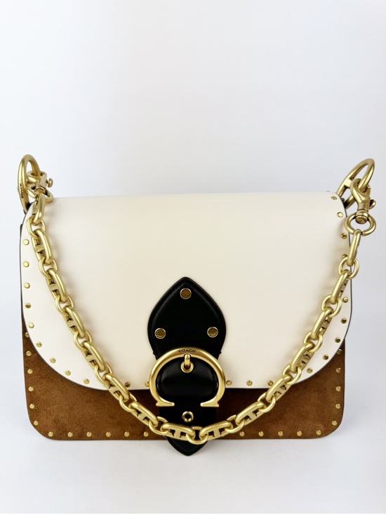 Coach Handbags - Coach Beat Bag Crossbody Bag Mixed Leather with Chain Shoulder Purse